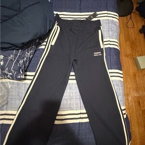 Navy Joggers with White Accents